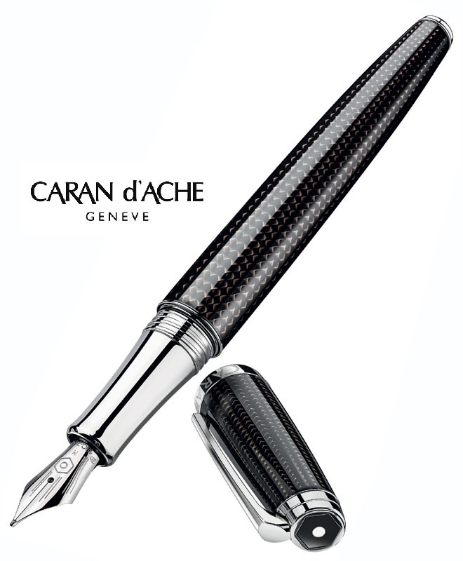 Stylo Plume Caran D'Ache Léman Rouge Carmin - Laiton Laqué - Garantie 2 Ans - Neuf