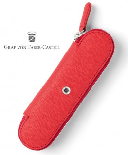 Etui Zippé Graf Von Faber Castell 2 Stylos Rouge Indien 118676 