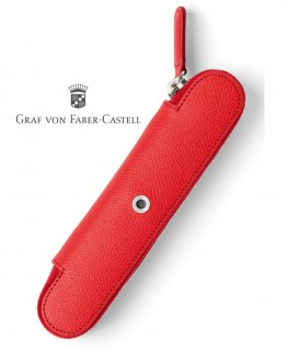Etui Zippé Graf Von Faber Castell 1 Stylo Rouge Indien 118672