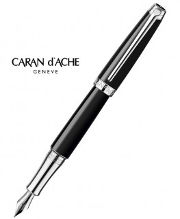 Stylo-Plume-Caran-D'Ache-Léman-Ebony-Noir-Argenté-Rhodié-Réf_4799.782