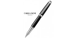 Stylo-Roller-Caran-D'ache-Léman-Ebony-Noir-Argent-Rhodié-réf_4779.782