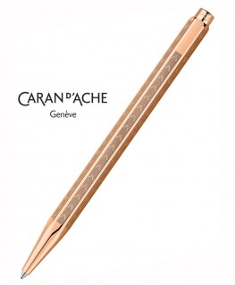 Stylo bille Caran d'Ache Ecridor Chevron Doré Rose 898.207