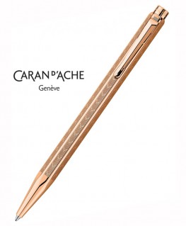 Stylo bille Caran d'Ache Ecridor Chevron Doré Rose 898.207