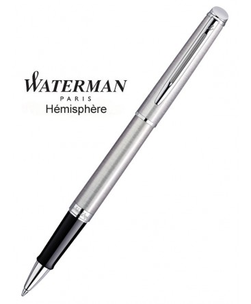 Stylo Roller Waterman Hémisphère Acier Satiné CT Réf_S0920450