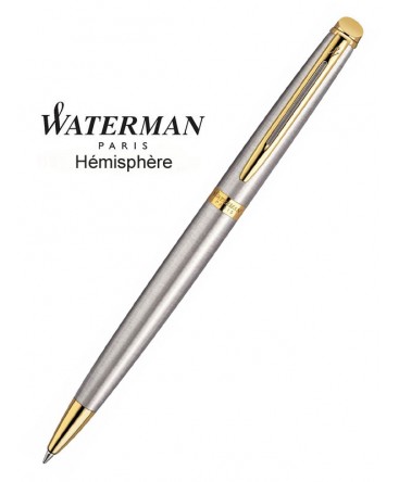 Stylo Bille Waterman Hémisphère Acier Satiné GT Réf_S0920370