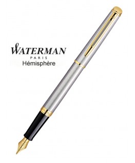 Stylo Pume Waterman Hémisphère Acier Satiné GT Réf_S0920330 -S0920310