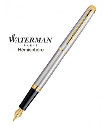 Stylo Pume Waterman Hémisphère Acier Satiné GT Réf_S0920330 -S0920310