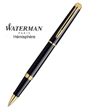 Stylo Roller Waterman Hémisphère Laque Noire GT réf S0920650