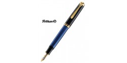 Stylo Plume Pelikan M400 Résine Noire - Bleu et Plaqué Or Réf_985978