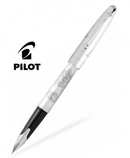 Stylo Plume Pilot Silver Dragon Argent Massif Réf_FK-70S-R-M