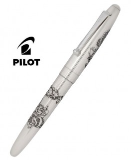 Stylo Plume Pilot Silver Dragon Argent Massif Fermé Réf_FK-70S-R-M