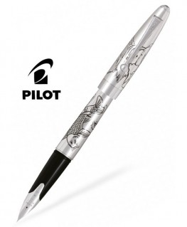 Stylo Plume Pilot Carpe Silver Argent Massif Réf_FKN-70SR-KOIM