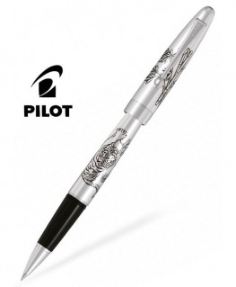 Stylo Roller Pilot Tigre Silver Argent Massif Réf_BLKN-50S-TR