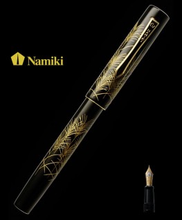 Stylo Plume Namiki Yukari Chinkin Suzuki Herbes d'Argent réf FNVC-10M-SU