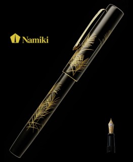 Stylo Plume Namiki Yukari Chinkin Suzuki Herbes d'Argent réf FNVC-10M-SU