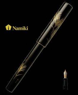 Stylo Plume Namiki Yukari Chinkin Suzuki Herbes d'Argent réf FNVC-10M-SU