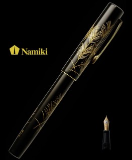 Stylo Plume Namiki Yukari Chinkin Suzuki Herbes d'Argent réf FNVC-10M-SU