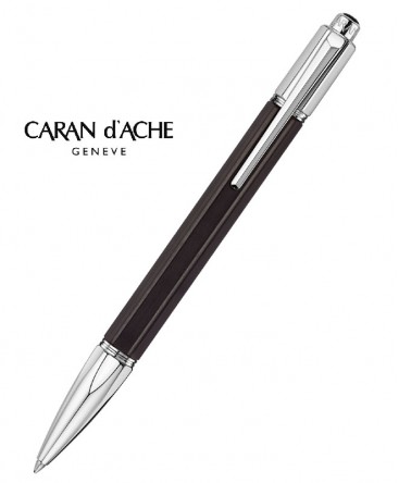 Stylo Bille Caran D'Ache Varius Ebony Argenté Rhodié réf 4480.086