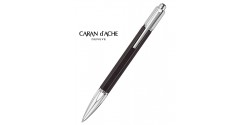 Stylo Bille Caran D'Ache Varius Ebony Argenté Rhodié réf 4480.086