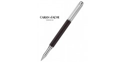 Stylo Roller Caran D'Ache Varius Ebony Argenté Rhodié réf 4470.086