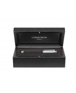 Stylo Roller Caran D'Ache Varius Ebony Argenté Rhodié réf 4470.086