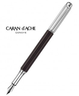 Stylo Plume Caran D'Ache Varius Ebony Argenté Rhodié réf 4490.086