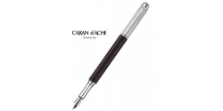 Stylo Plume Caran D'Ache Varius Ebony Argenté Rhodié réf 4490.086