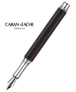 Stylo Plume Caran D'Ache Varius Ebony Argenté Rhodié réf 4490.086