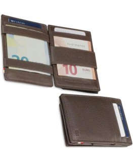 Portefeuille et Porte-monnaie Garzini Essenziale Magic Nappa Chocolate Brown réf MW-CP1-CHB