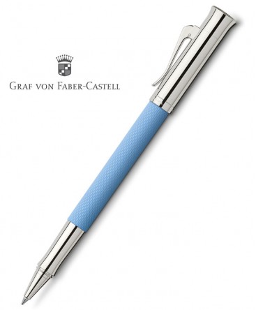 stylo-roller-graf-von-faber-castell-guilloche-bleu-azur-ref_146528