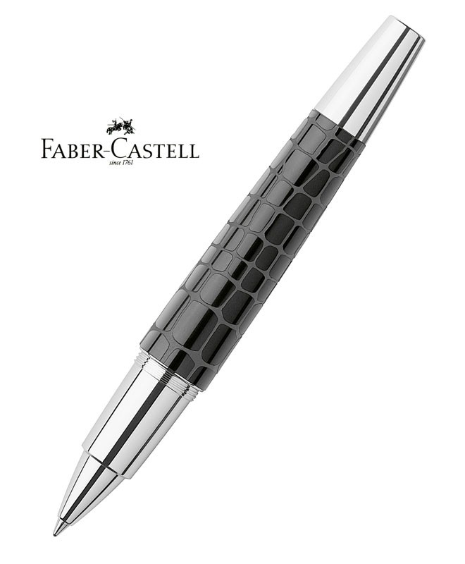 Stylo Roller Faber Castell E-Motion résine Croco Noir 148235