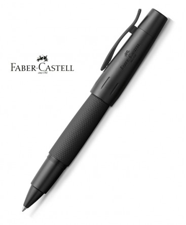 stylo-roller-faber-castell-e-motion-aluminium-pure-black-148625