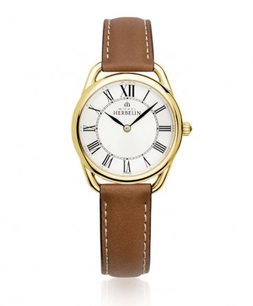 montre-michel-herbelin-equinoxe-cuir-marron-ref_17497/P08GO